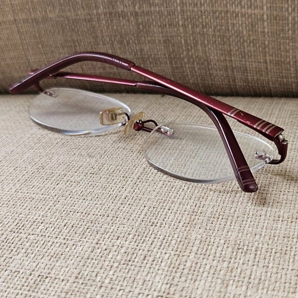 Airlock Women Glasses Frame Rim Less Burgundy LOVE UNITY 51[]18 135 Eyeglasses main image 10